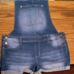 No Boundaries Blue Denim Overalls 15/17